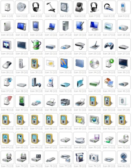 Windows Icons: Reference list with details, locations & images