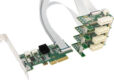 Flexible quad PCI-Express 4-way splitter Riser