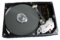En el interior del disco duro del logotipo
