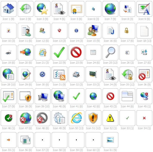 Windows Icons: Reference list with details, locations & images