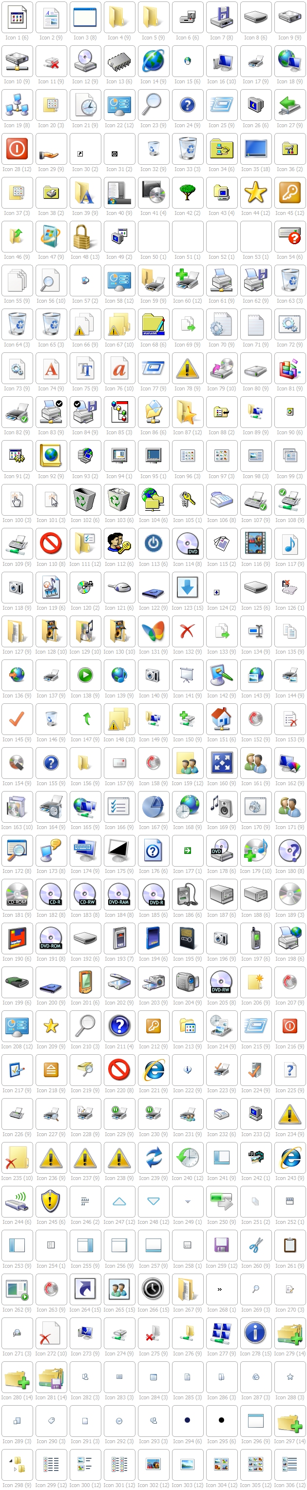 Windows Icons Reference List With Details Locations Images